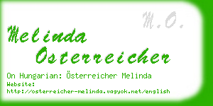 melinda osterreicher business card